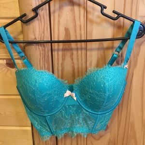 Victoria’s Secret bralet/bustier-teal (36DD)